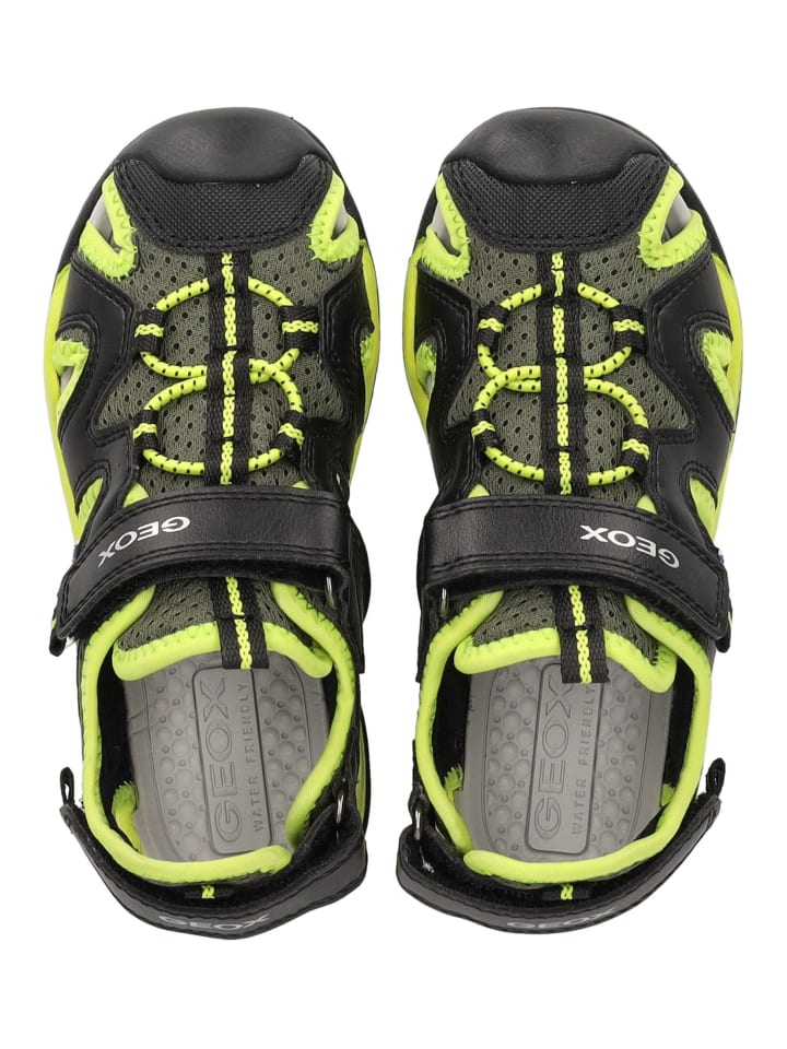 Geox Sandalen in Schwarz/Lime günstig kaufen