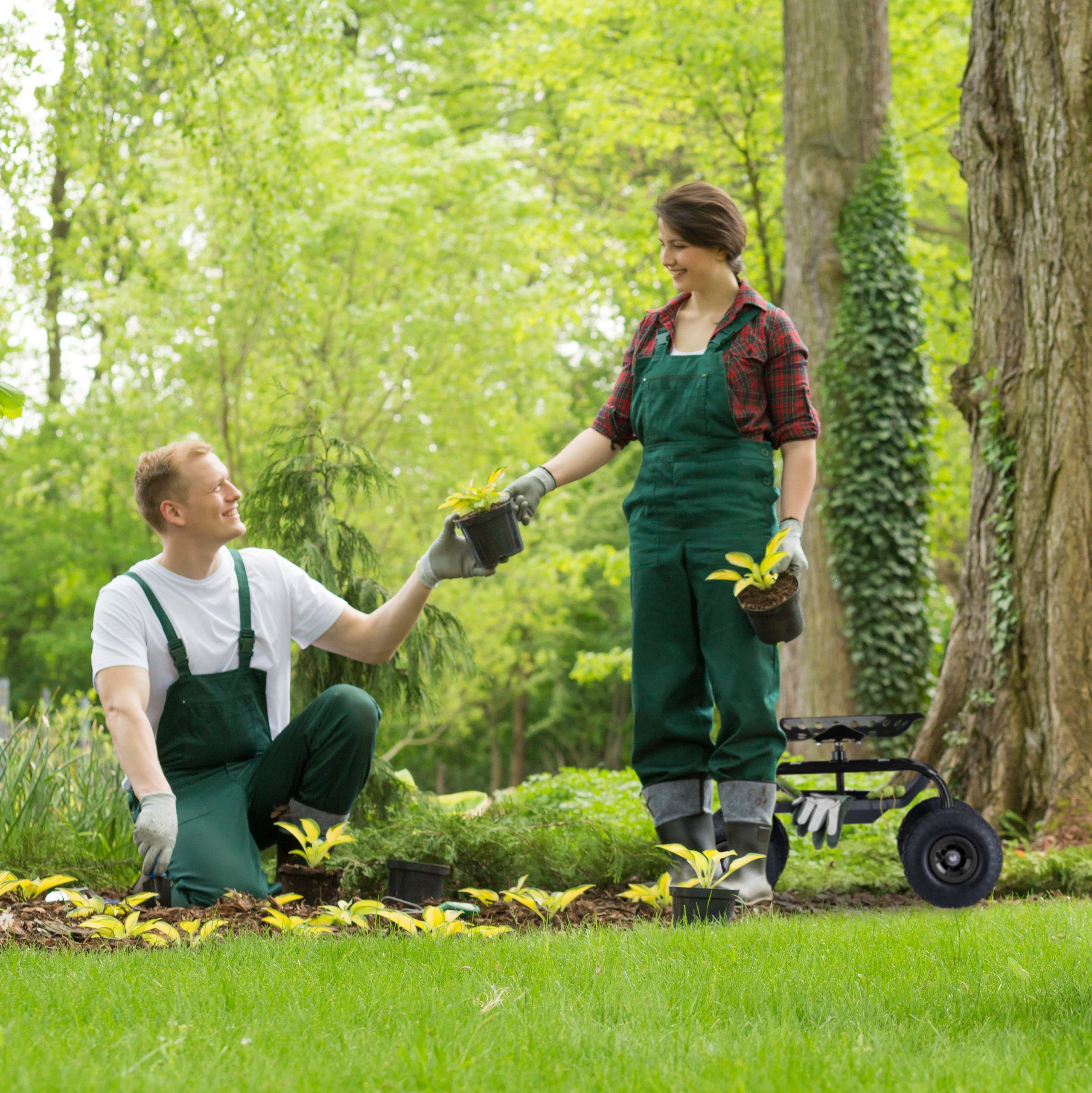 relaxdays Rollsitz Rollsitz für den Garten