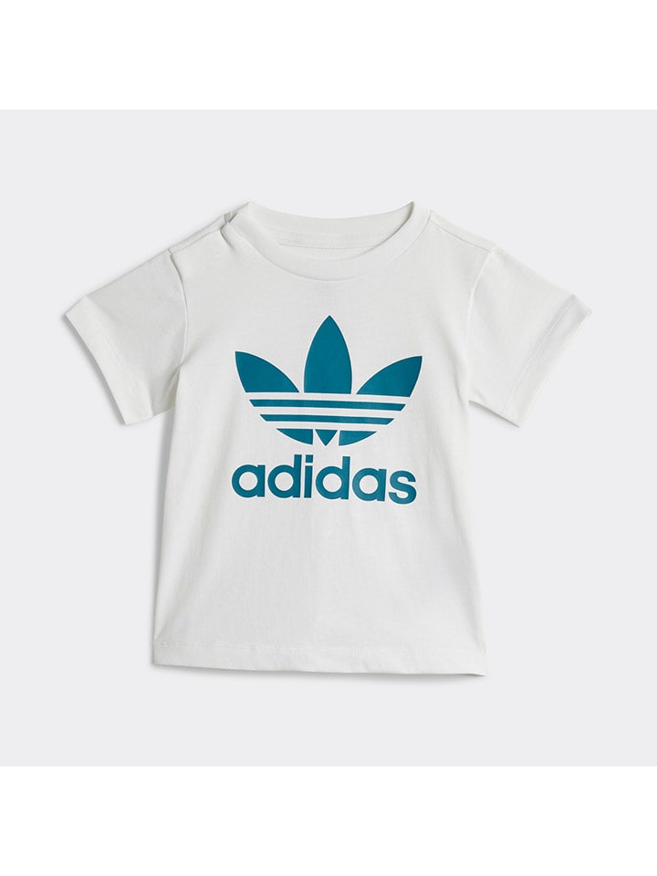 adidas Trainingsanzug in Weiß/ Türkis günstig kaufen