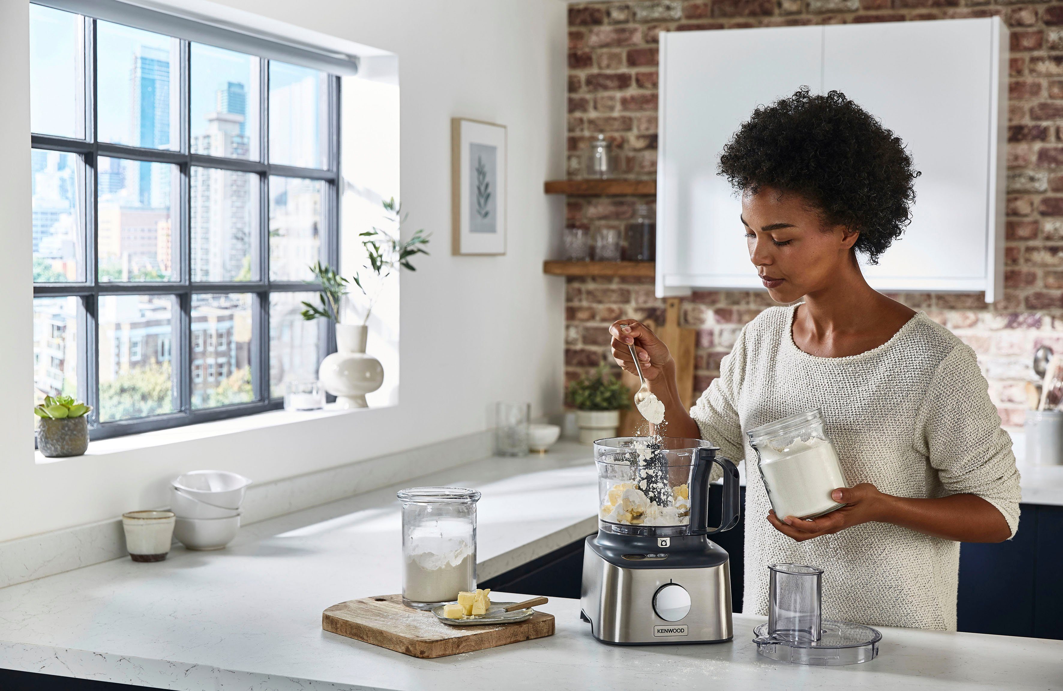 KENWOOD Kompakt-Küchenmaschine Multipro Compact+ FDM313SS, 800 W, mit integrierter Waage