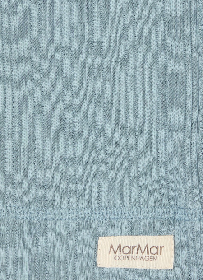 Cardigan înfășurat din amestec de bumbac organic cu nervuri MarMar COPENHAGEN Tut