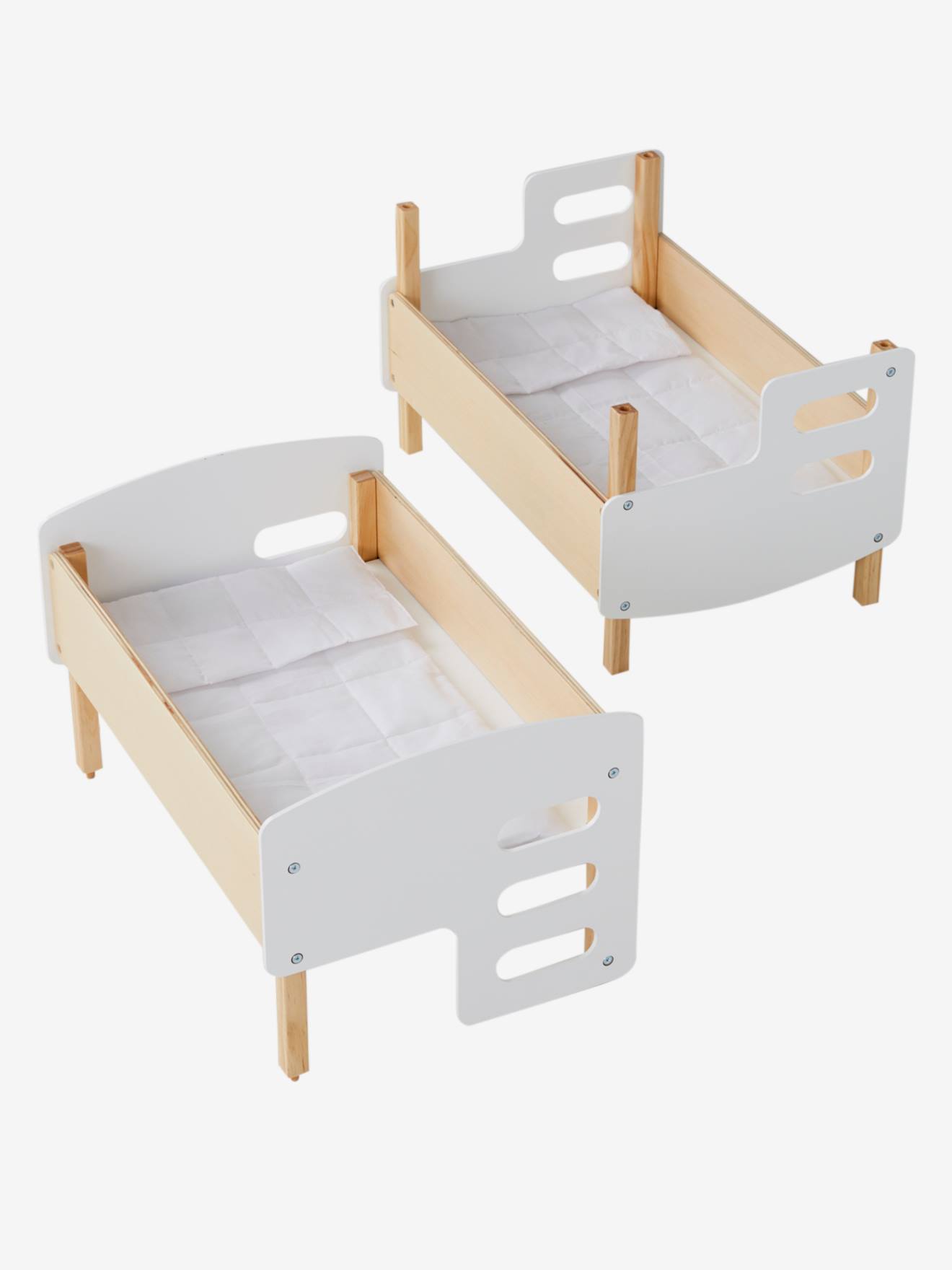 Vertbaudet Puppen-Stockbett PETITE MAISON Holz FSC - weiß/natur