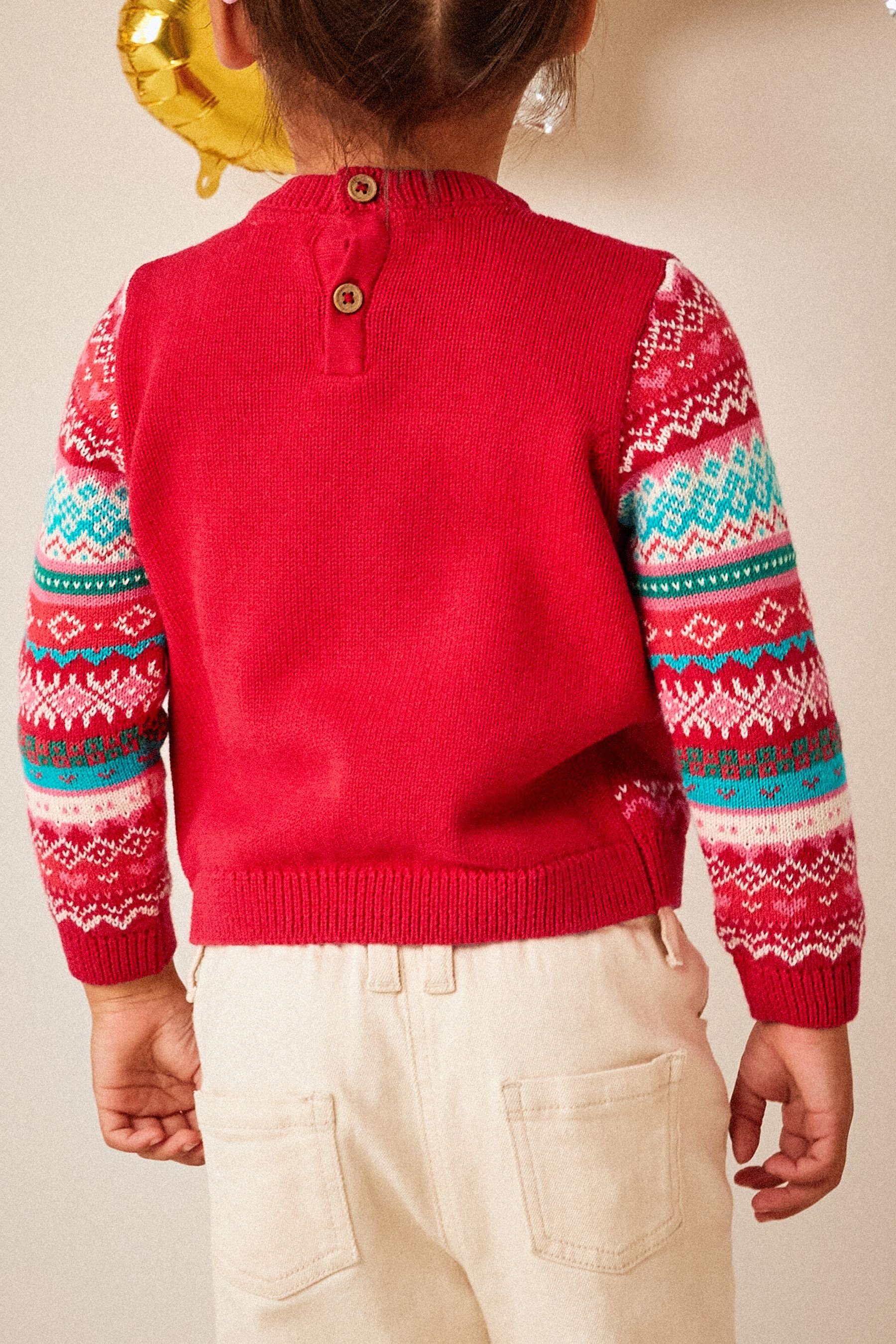 Next Rundhalspullover Norwegerpullover mit Reh (1-tlg)