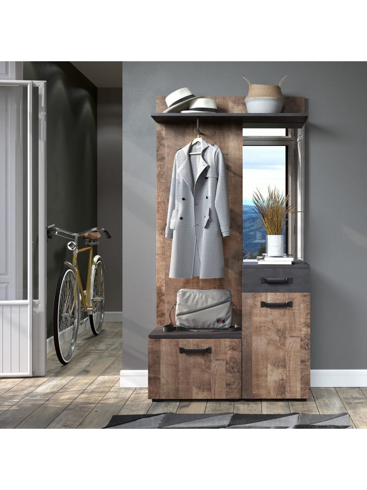 ebuy24 Kleiderschrank-Set Smile Grau 104 x 32 cm günstig kaufen onesize