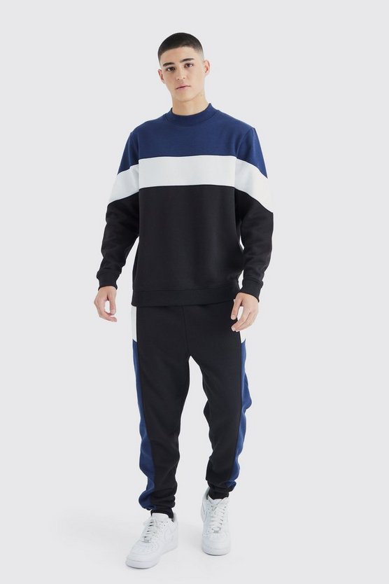 Colorblock Sweatshirt-Trainingsanzug