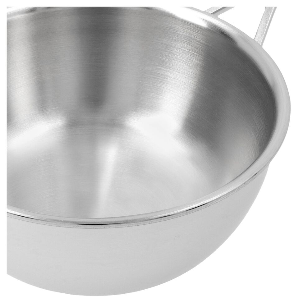 Konische Sauteuse mit Deckel 20 cm, 18/10 Edelstahl