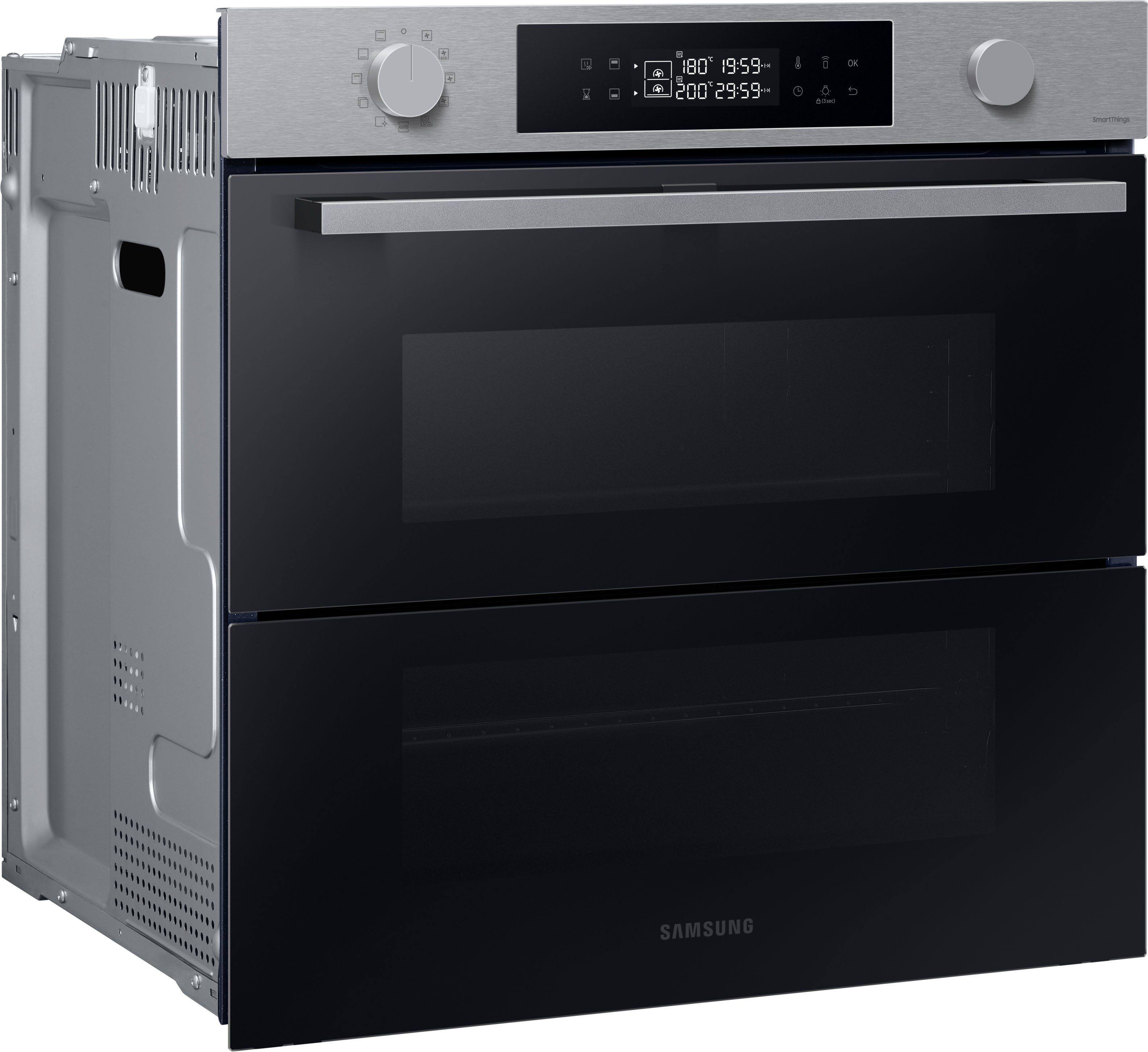 Samsung Pyrolyse Backofen NV7B4530ZAS, Pyrolyse-Selbstreinigung, Dual Cook Flex – Ein Ofen. Zwei Garräume. Maximale Flexibilität.