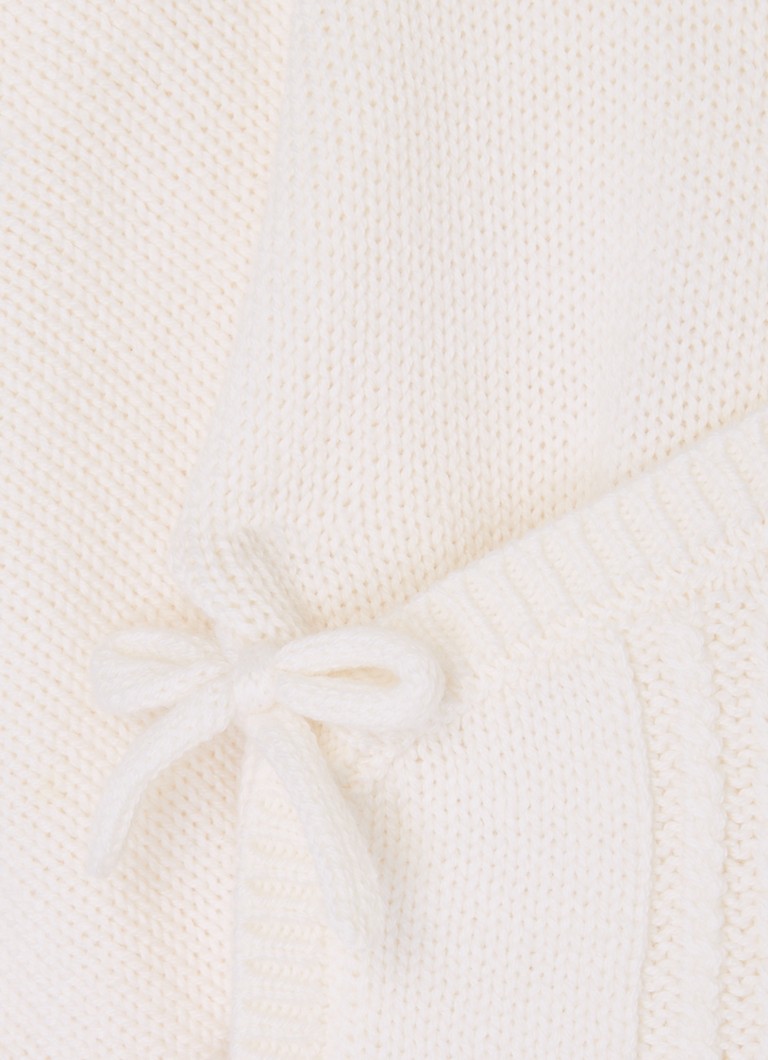 Cardigan avvolgente Petit Bateau in maglia a trecce e misto lana