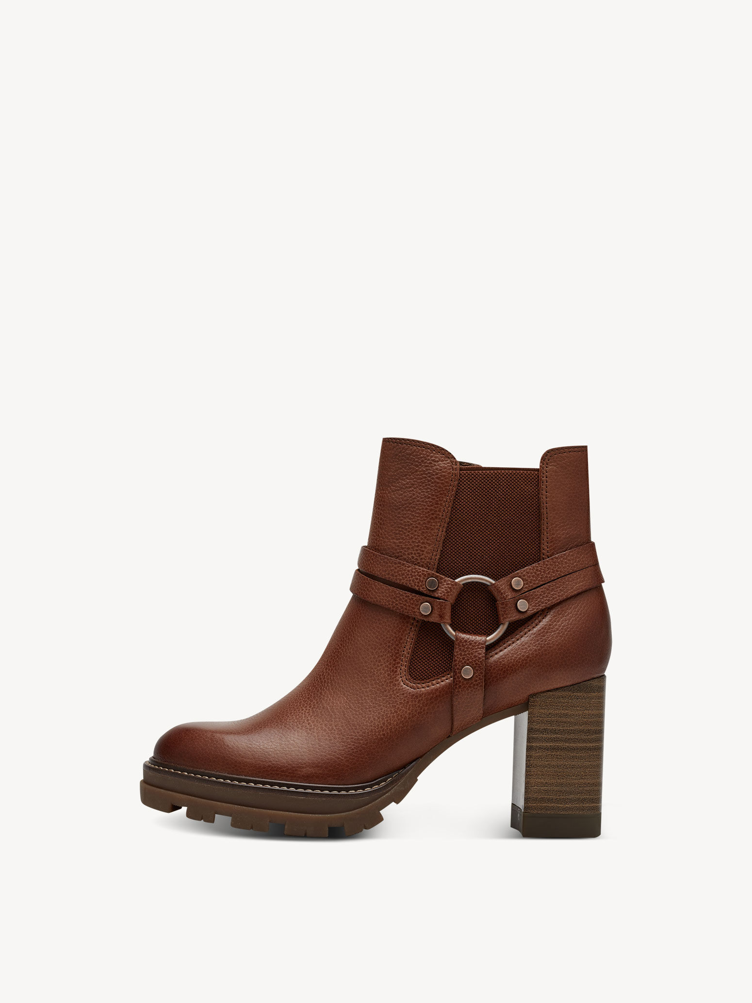 Bottine Chelsea en cuir - marron