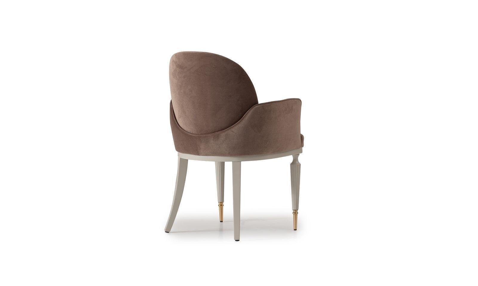 JVmoebel Esszimmer-Set Essgruppe Essecke Esstisch Stühle Set 7tlg Esszimmer Beige Holz Design, (7-St., 1x Esstisch + 6x Stühle), Made in Europa