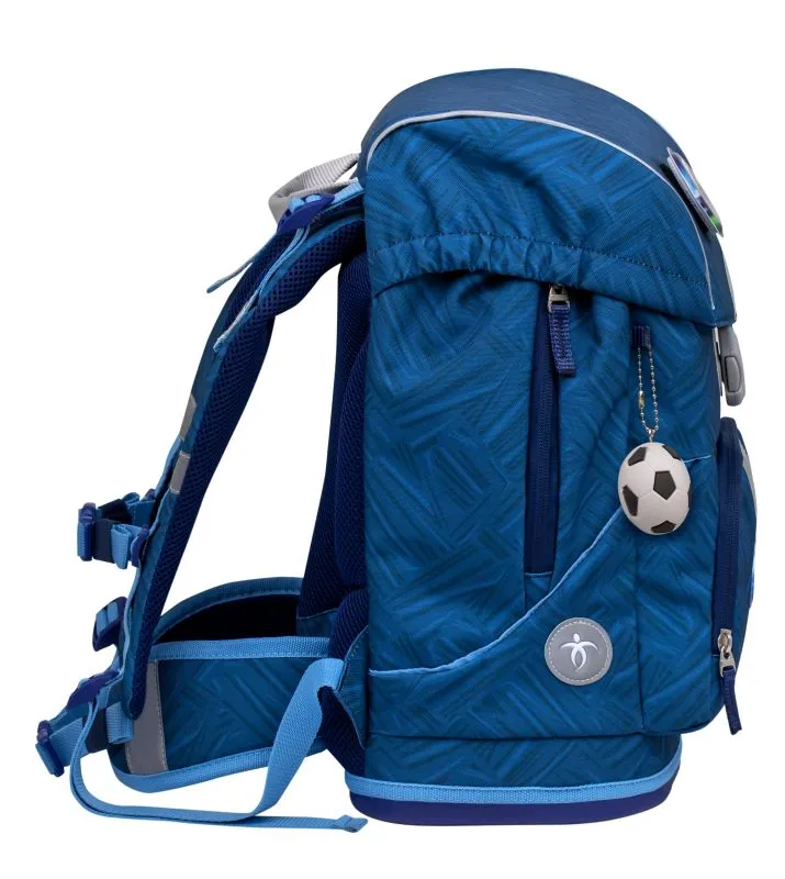 Belmil Motion Schulranzen Set 5-teilig mit 6 Patches - Blue Motion