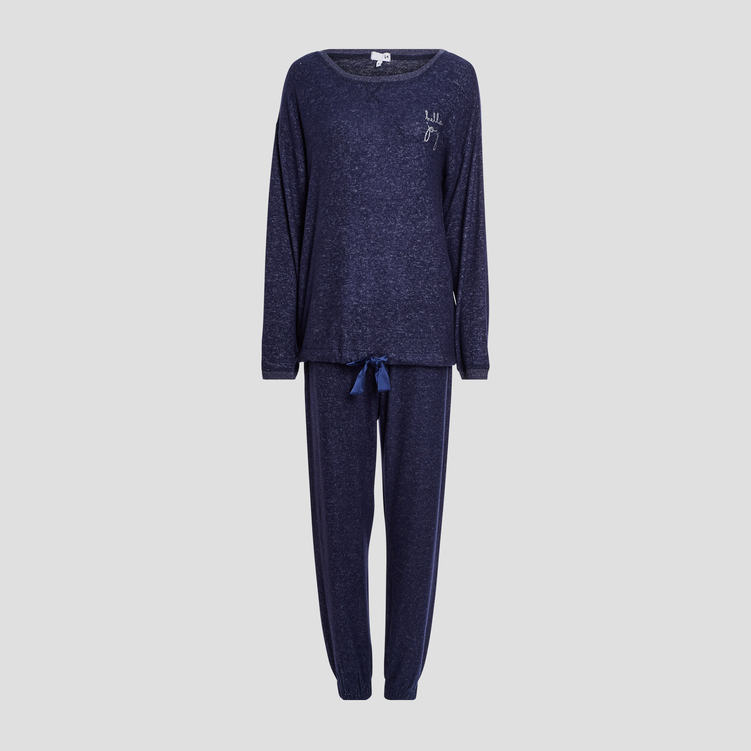 Ensemble pyjama 2 pièces bleu foncé femme | La Halle