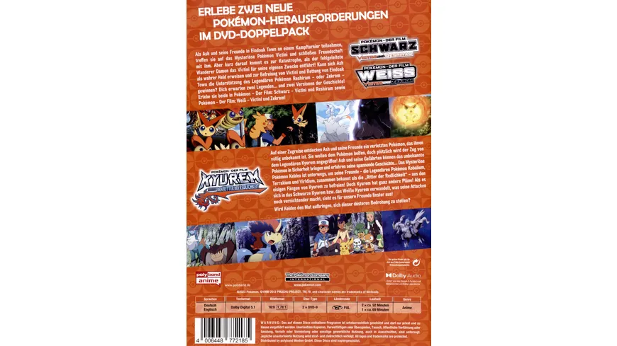 Pokémon - Schwarz Weiß / Kyurem gegen den Ritter der Redlichkeit LTD.  [2 DVDs]