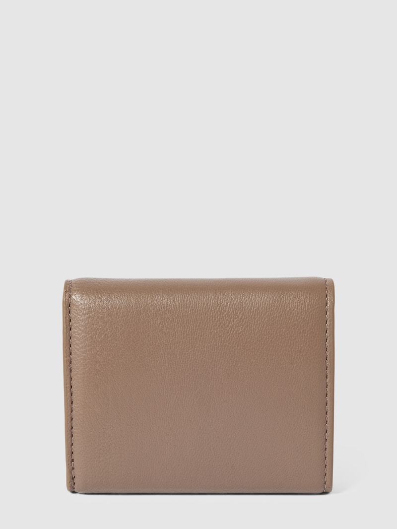Portemonnaie mit Label-Detail Modell 'MELE SILKY' in taupe
