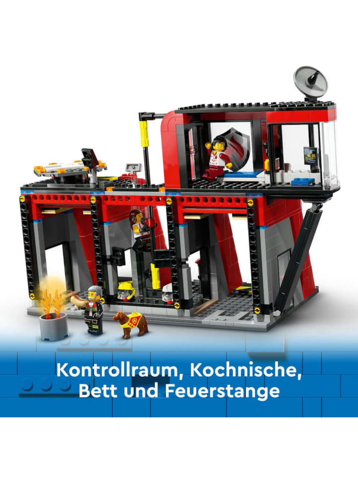 LEGO City Feuerwehrstation mit Drehleiterfahrzeug in Mehrfarbig ab 6 Jahre günstig kaufen onesize