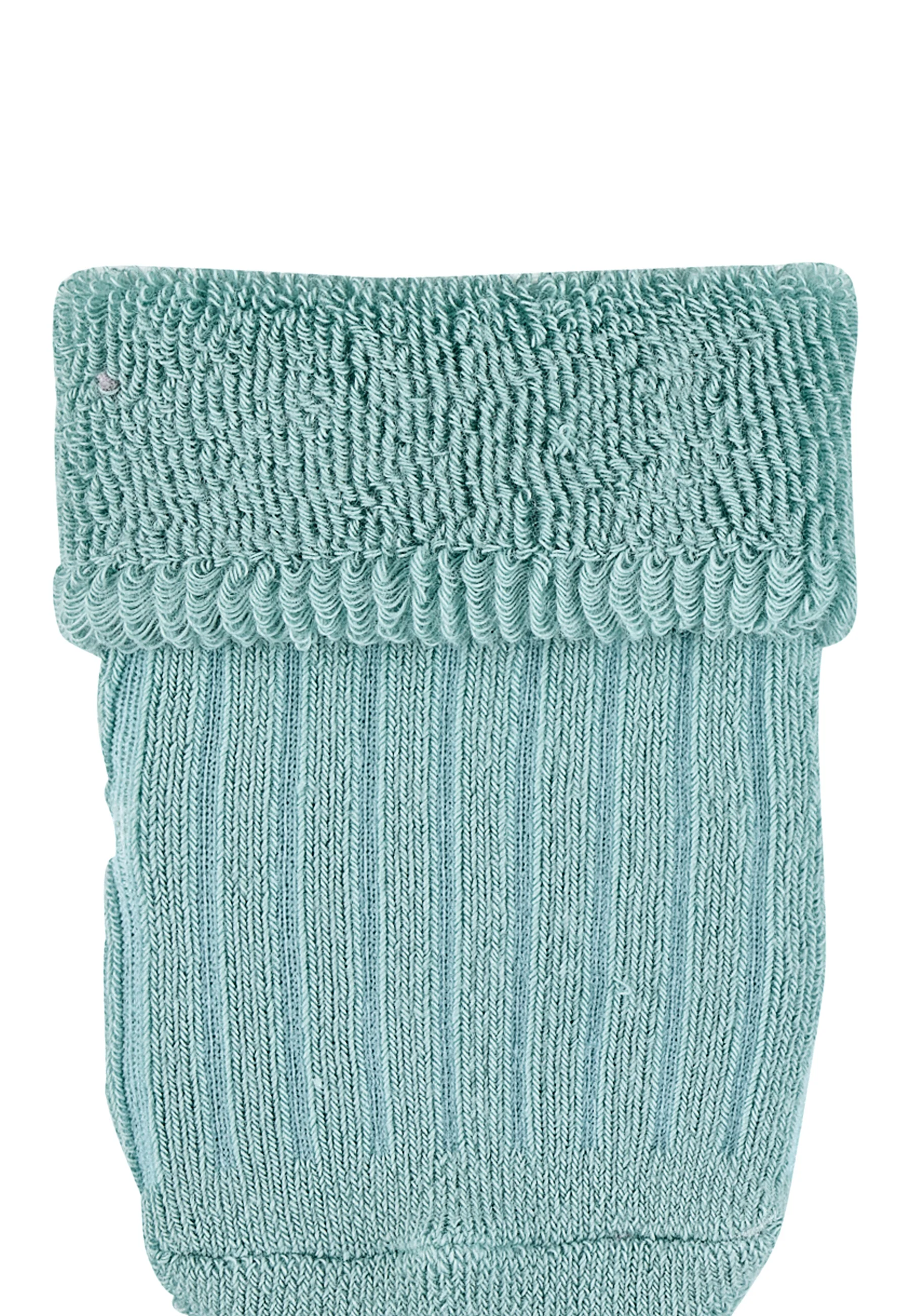 Babysocken uni mit Rippstruktur, Vollplüsch innen