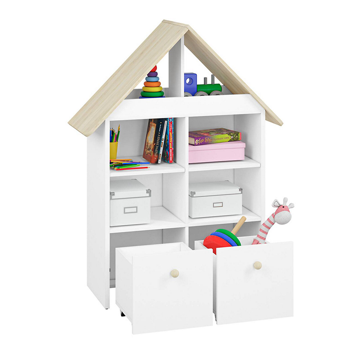 Kinderzimmer Set ELVA-131 in weiß mit Fjord Buche Nb.