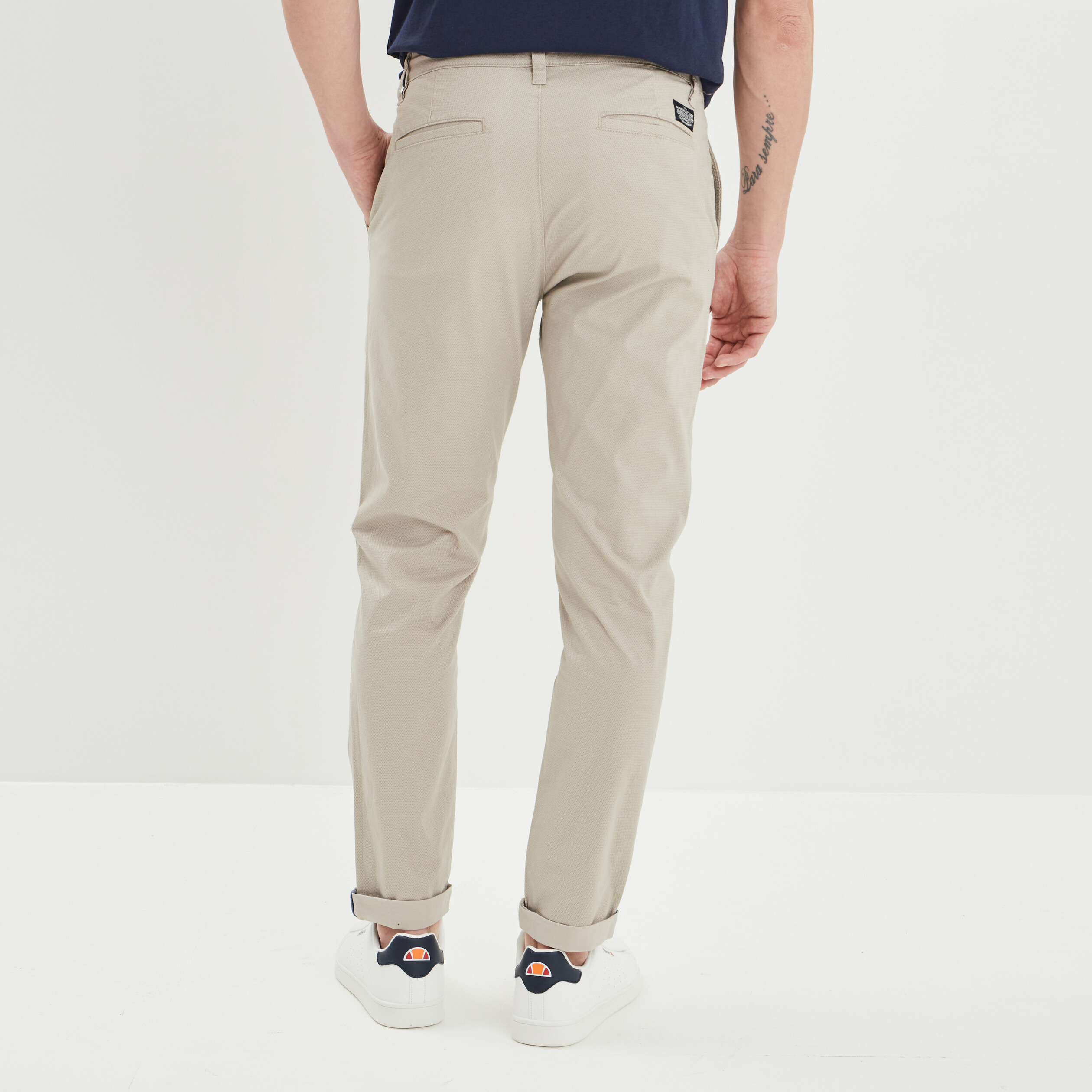 Pantalon chino slim beige homme | La Halle