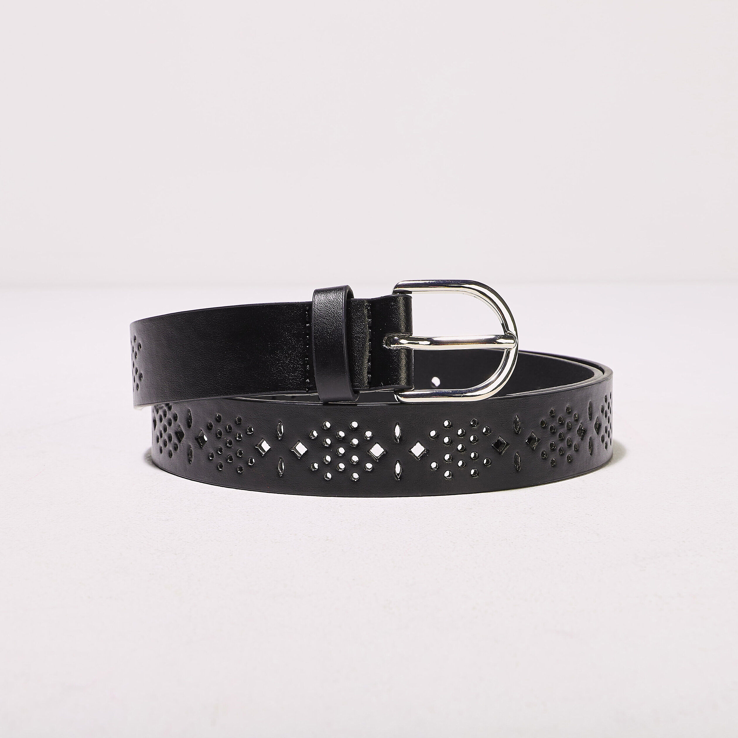 Ceinture perforée noir femme | Cache Cache