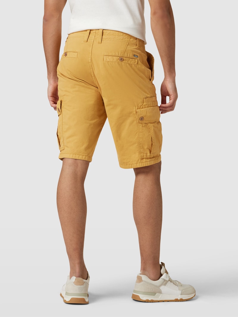 Bermudas aus Baumwolle mit Eingrifftaschen in camel