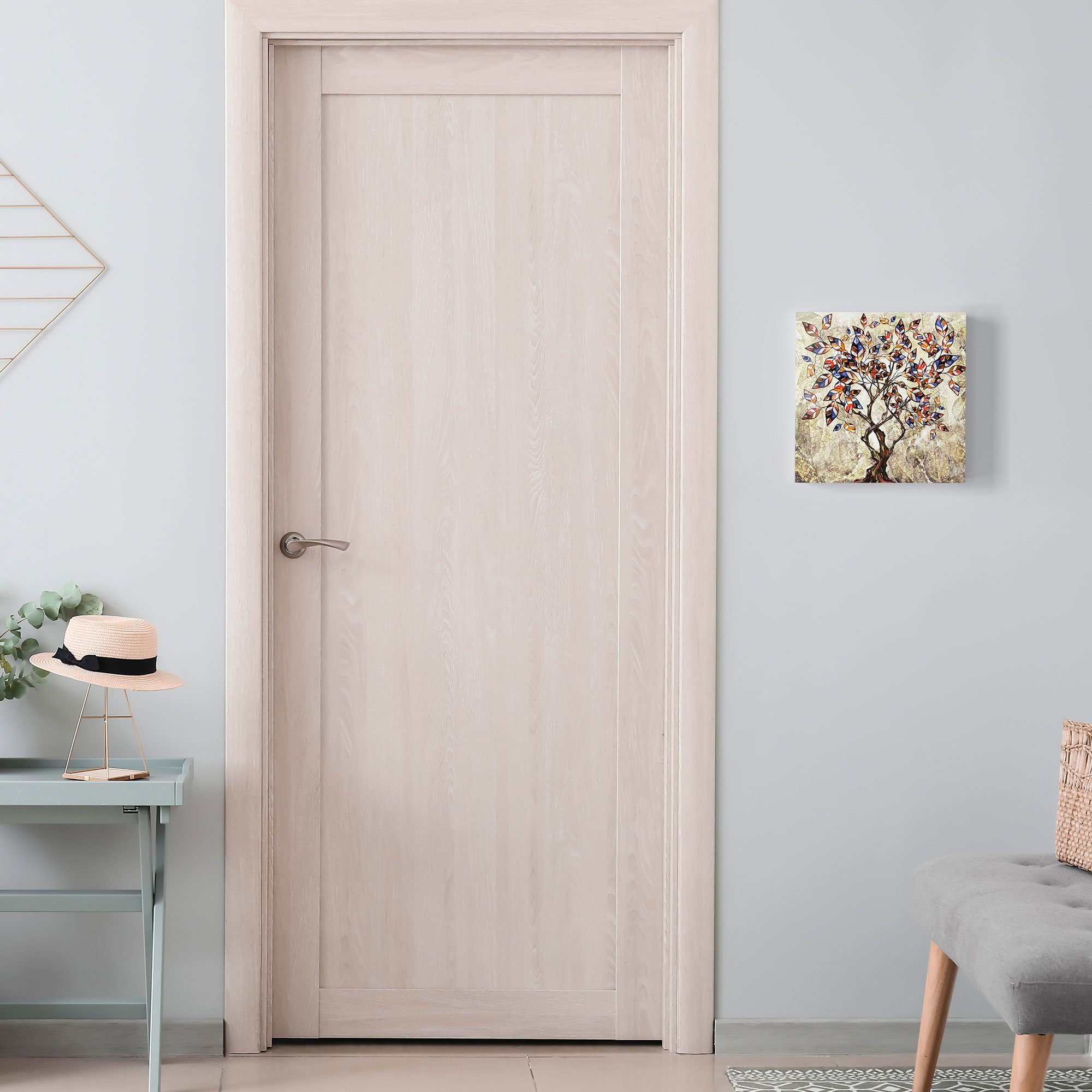 DEQORI Schlüsselkasten 'Fantasievoller Laubbaum', Glas Schlüsselbox modern magnetisch beschreibbar