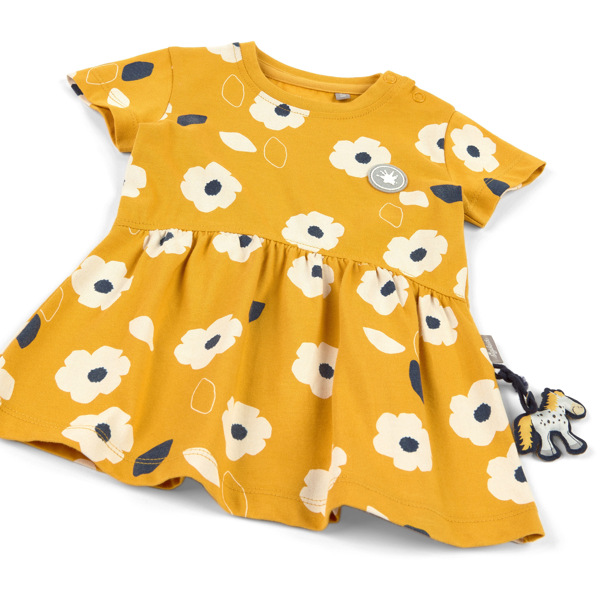 Baby Kleid gelb mit weißen Blümchen