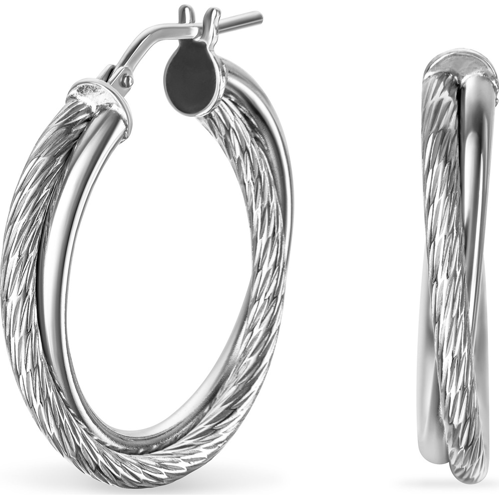 FAVS Créoles 925 Argent Boucles d'oreilles