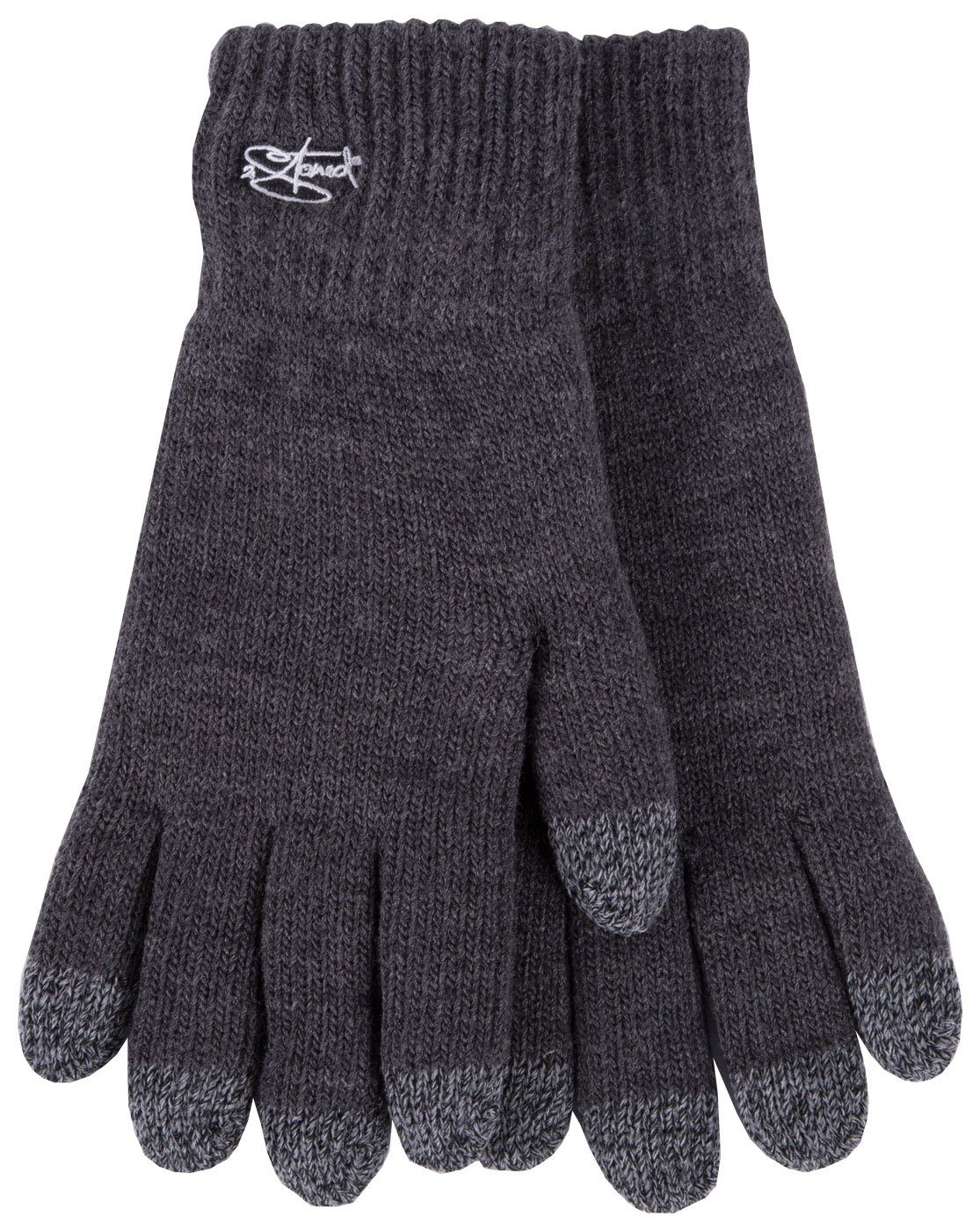 2Stoned Strickhandschuhe Handy Handschuhe Touch Damen Gefüttert in Anthrazit, Größe S (VPE, 1 Paar) für die Bedienung von Smartphones und Tablets