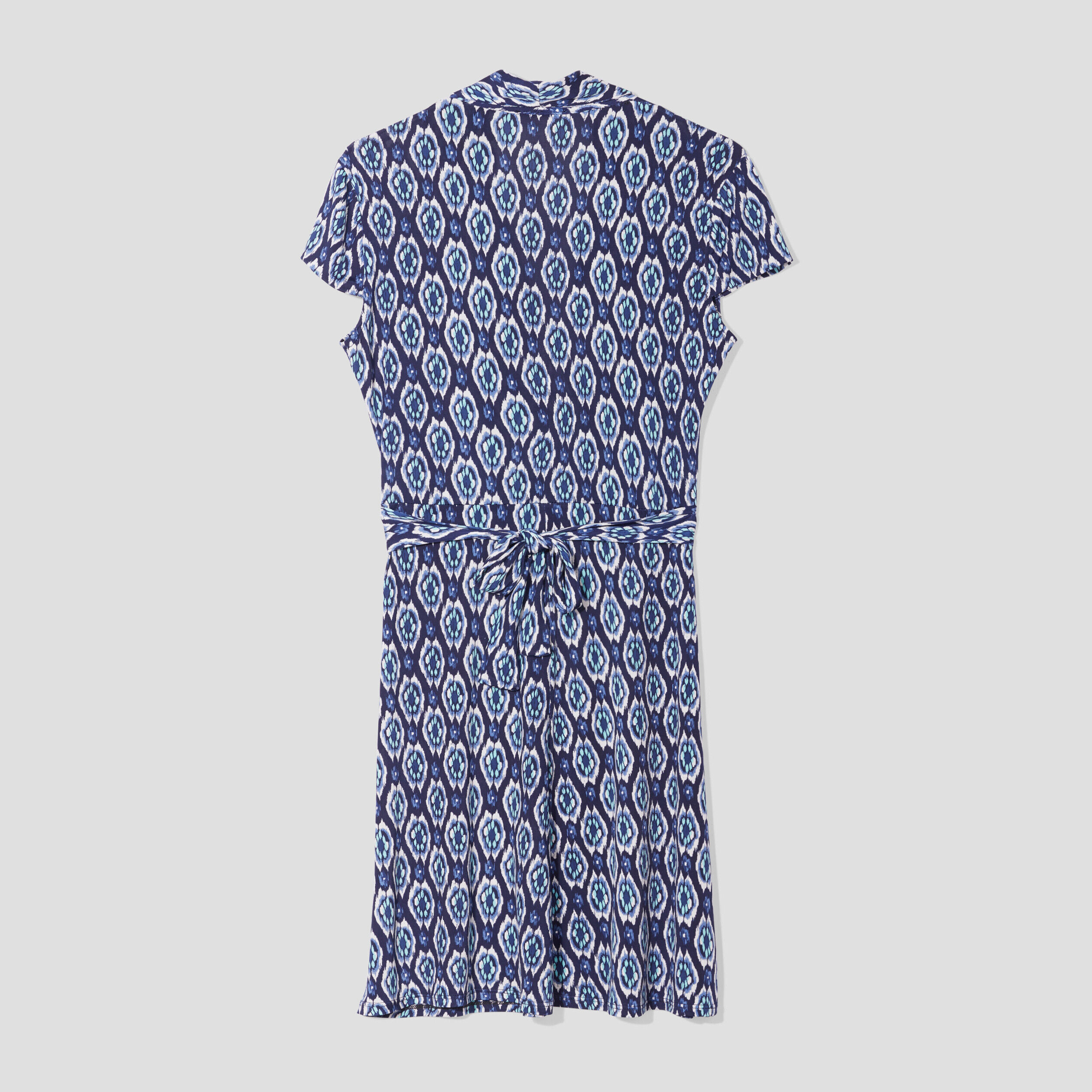 Robe évasée bandes à nouer bleu marine femme | Cache Cache