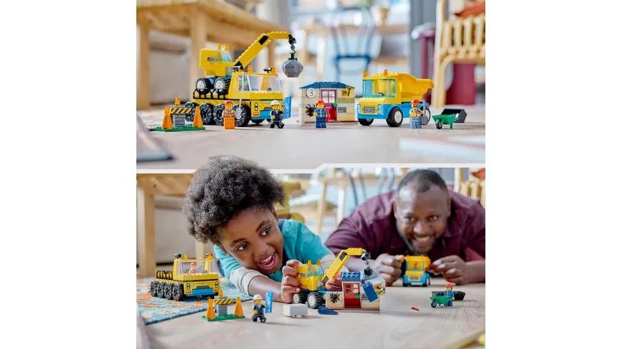 LEGO City 60391 Baufahrzeuge und Kran mit Abrissbirne