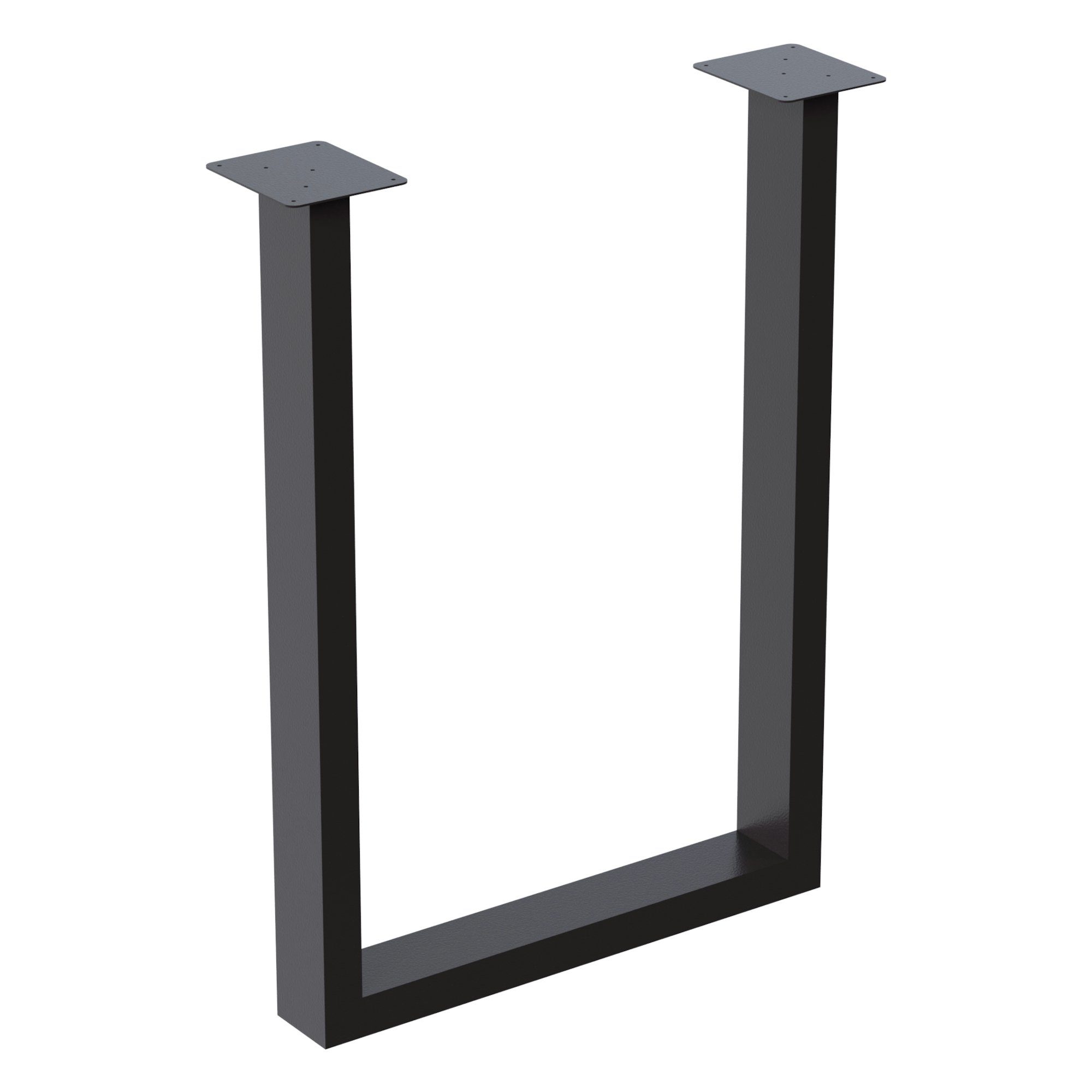 en.casa Tischgestell, Holsted Tischkufen 2er Set Stahl 40 x 28 cm Schwarz, matt