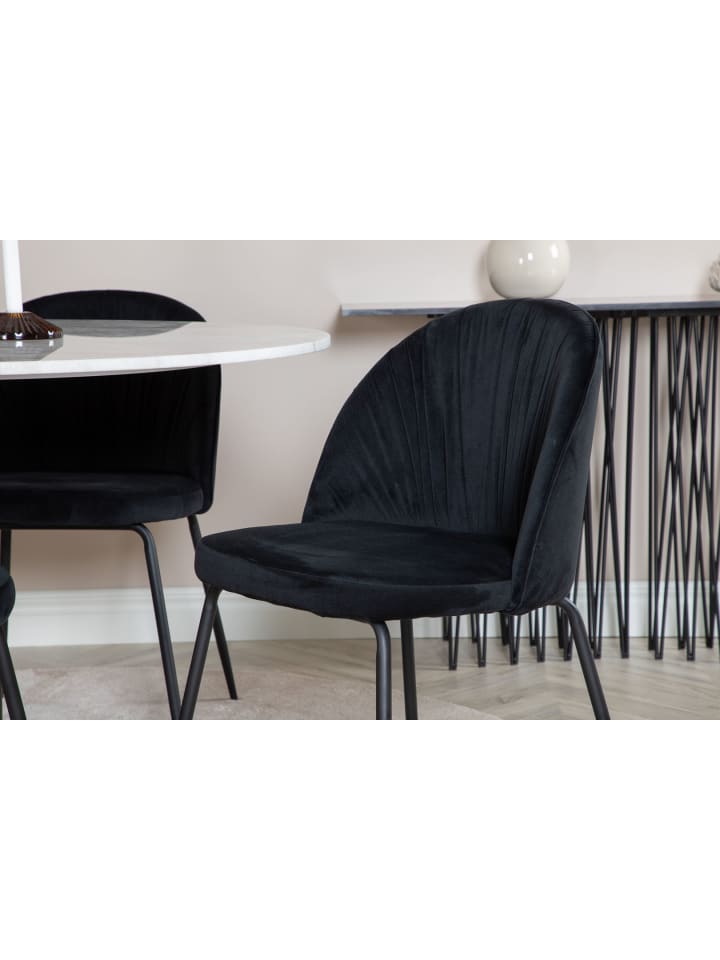 ebuy24 Essgruppe Estelle 80 (5-teilig) Schwarz 106 x 106 cm günstig kaufen onesize