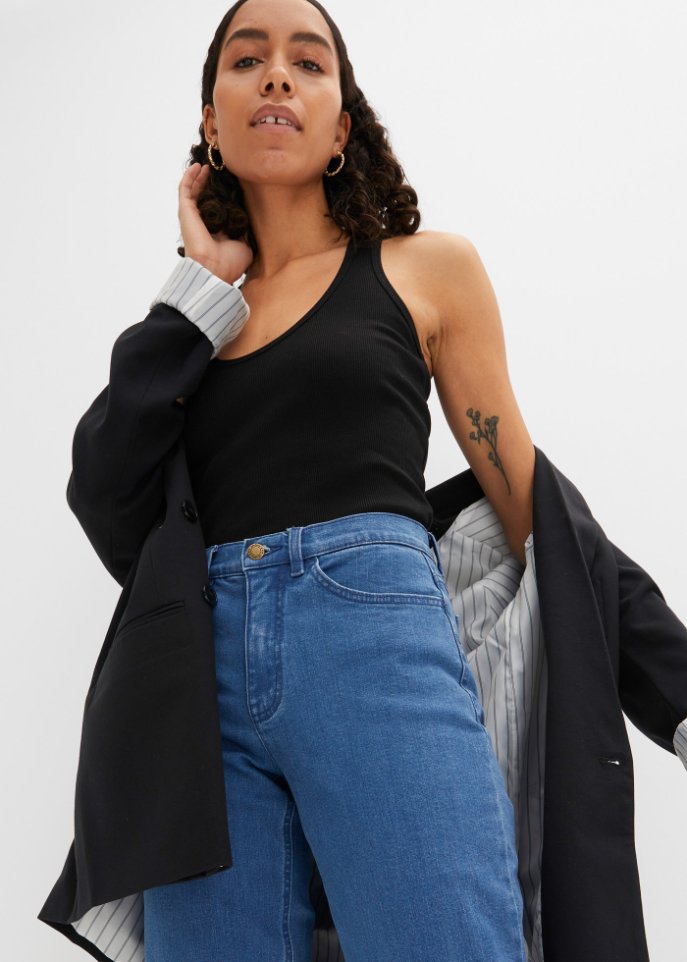 Mom Fit Stretch-Jeans aus Bio-Baumwolle