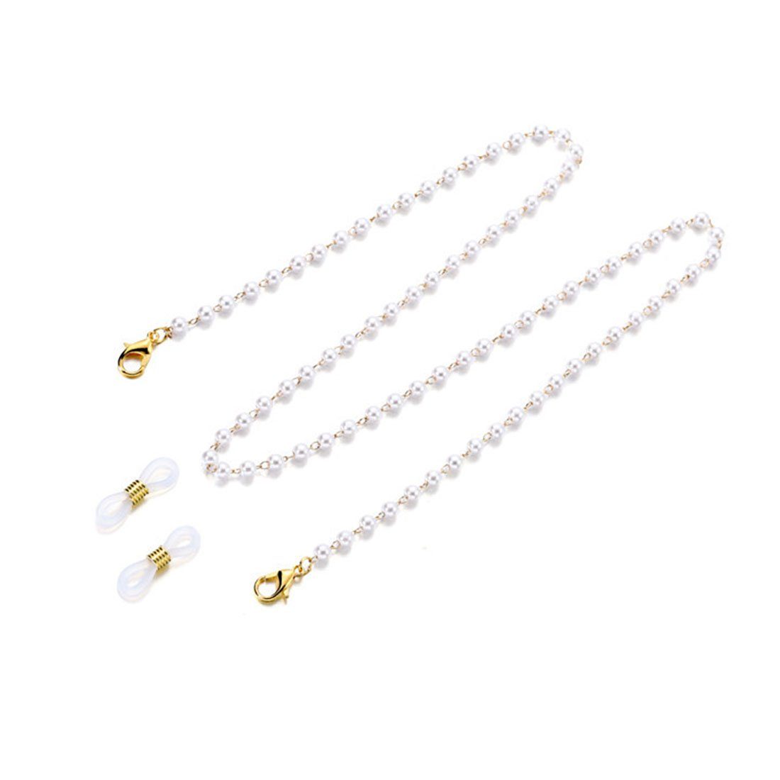 CTGtree Brillenband Brillenketten Perlen Brillenkette 2 Stücke weiß schwarz