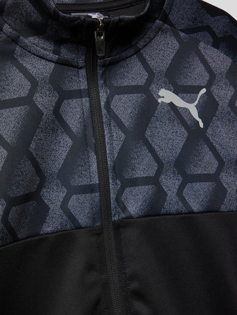 Sweatjacke mit grafischem Muster in schwarz