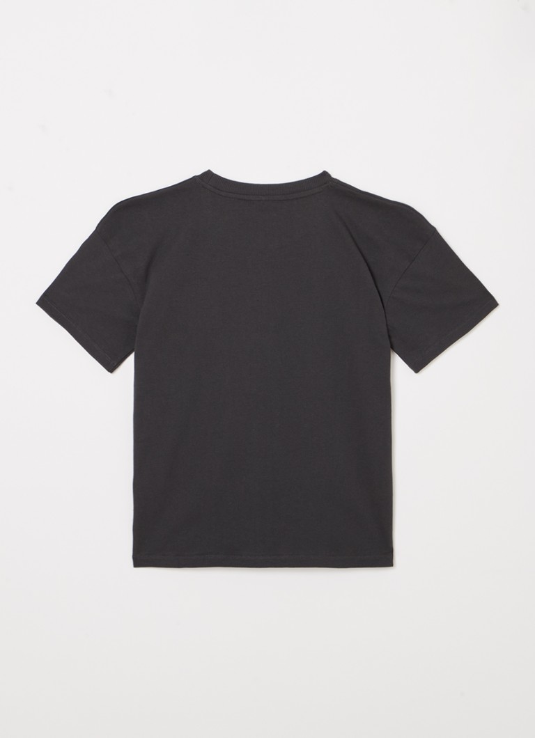 Tricou mini Rodini Anchor cu bumbac organic brodat.