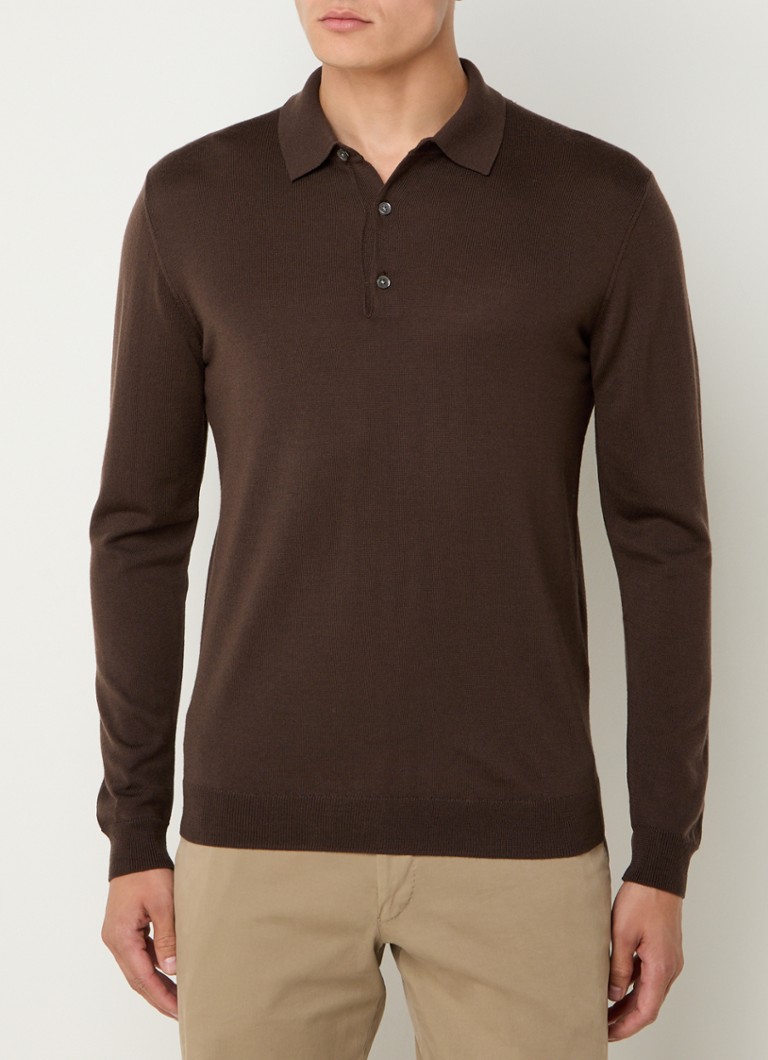 Boggi Milano Fine-knit regular fit polo made of wool