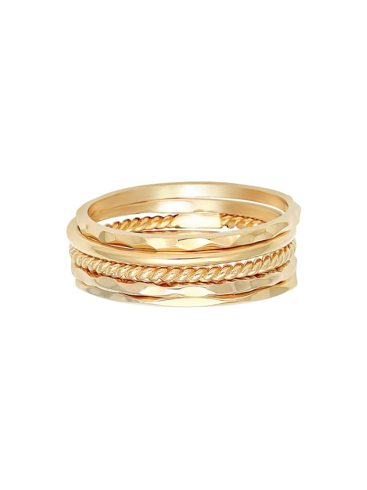 Elli Ring 925 Sterling Silber Geo, Ring Set in Gold günstig kaufen