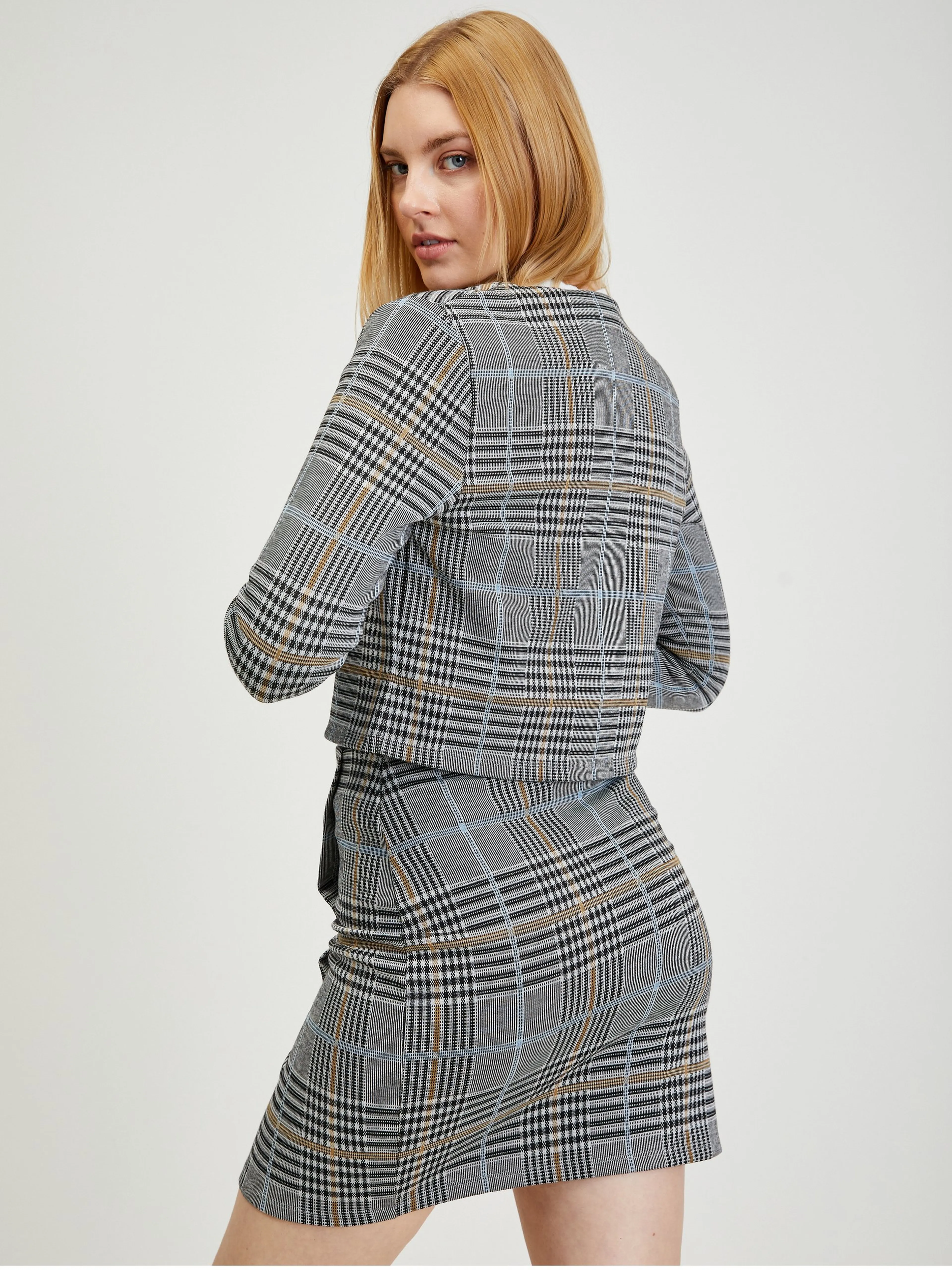 Graue Damen Karojacke ORSAY