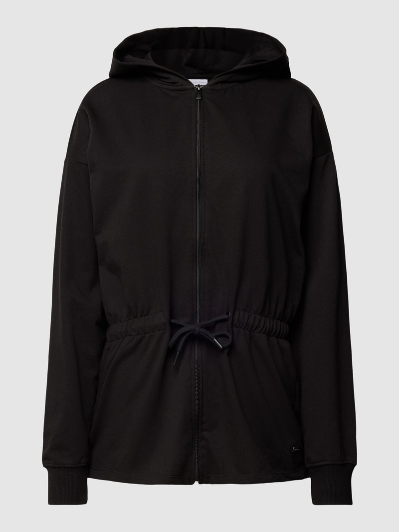 Sweatjacke mit Kapuze in schwarz