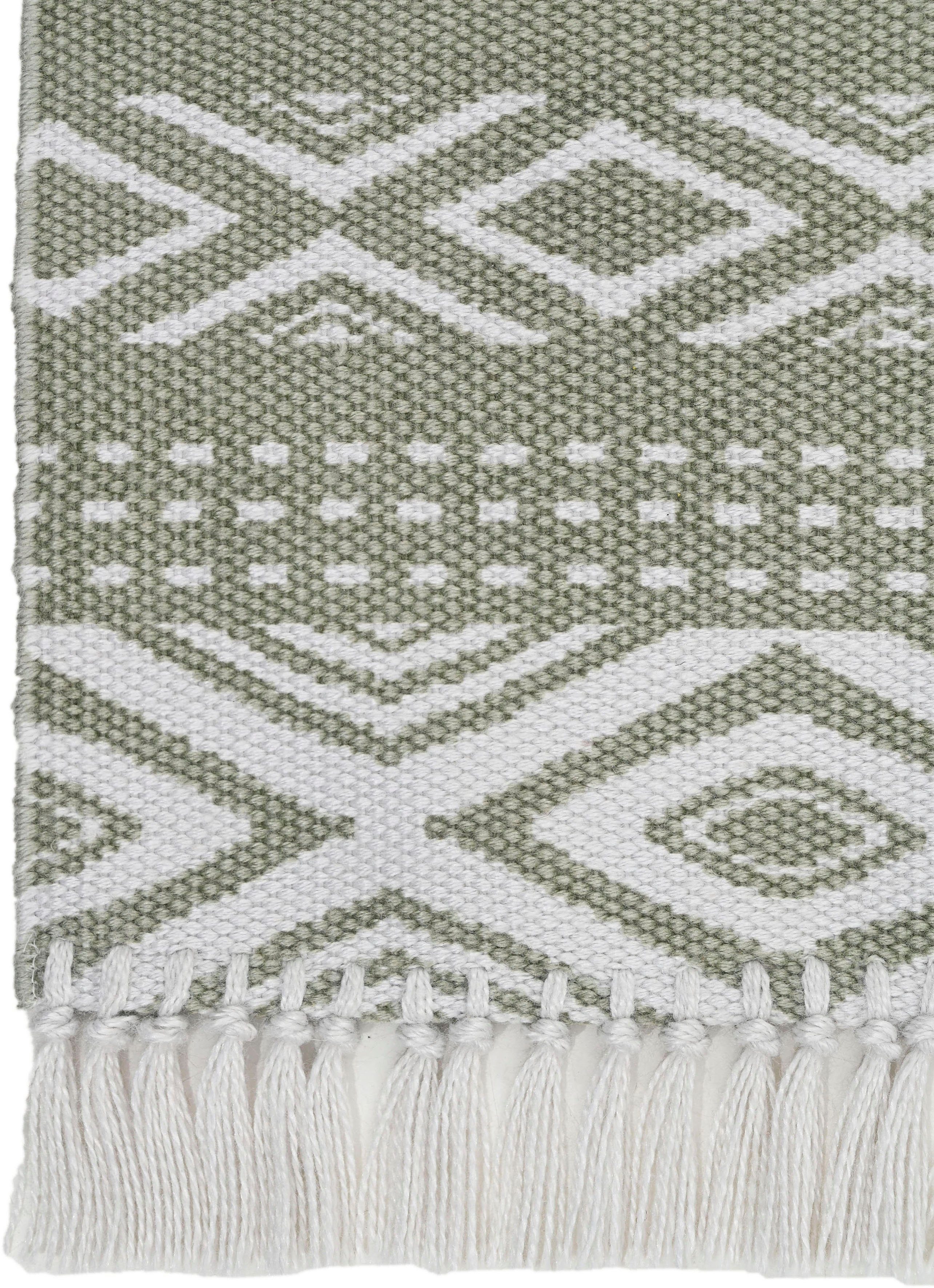 Läufer Neo, andas, rechteckig, Höhe: 3 mm, im Boho Look, mit Fransen, Teppichläufer in Pastell-Farben