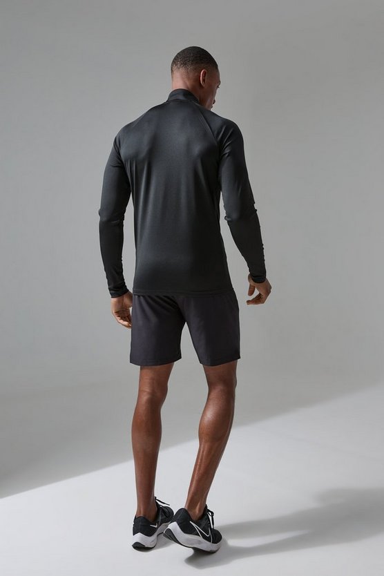 Man Active Training Dept Muscle-Fit Oberteil mit Reißverschluss