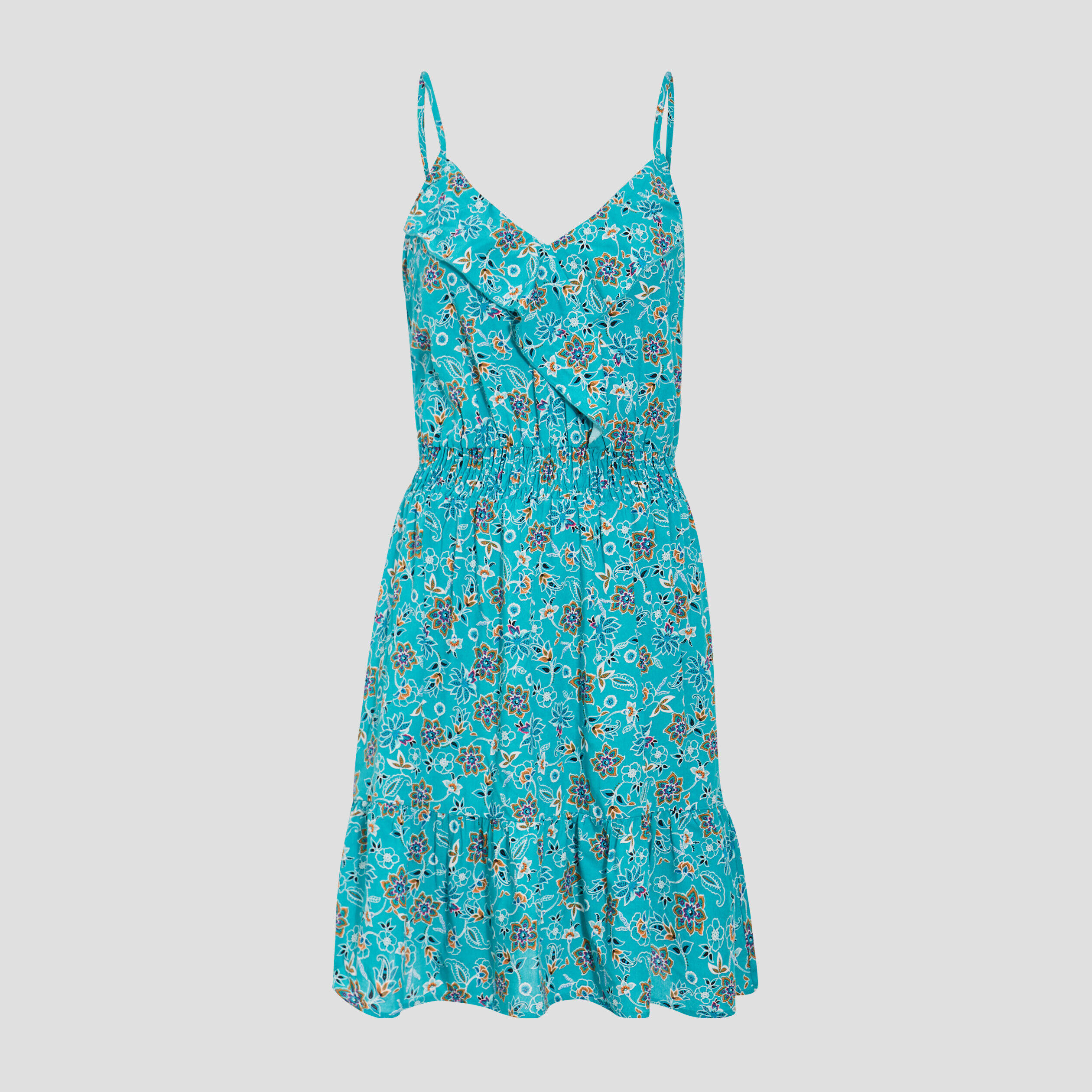 Robe évasée bretelles fines vert femme | Cache Cache