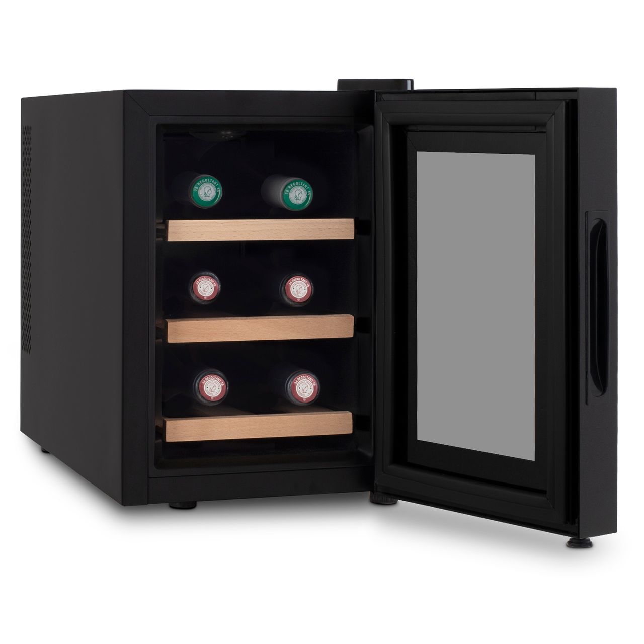 H.Koenig AGE6 Weinkühlschrank / 6 Flaschen / Temperatur von 11°C bis 18°C / LED-Temperaturanzeige
