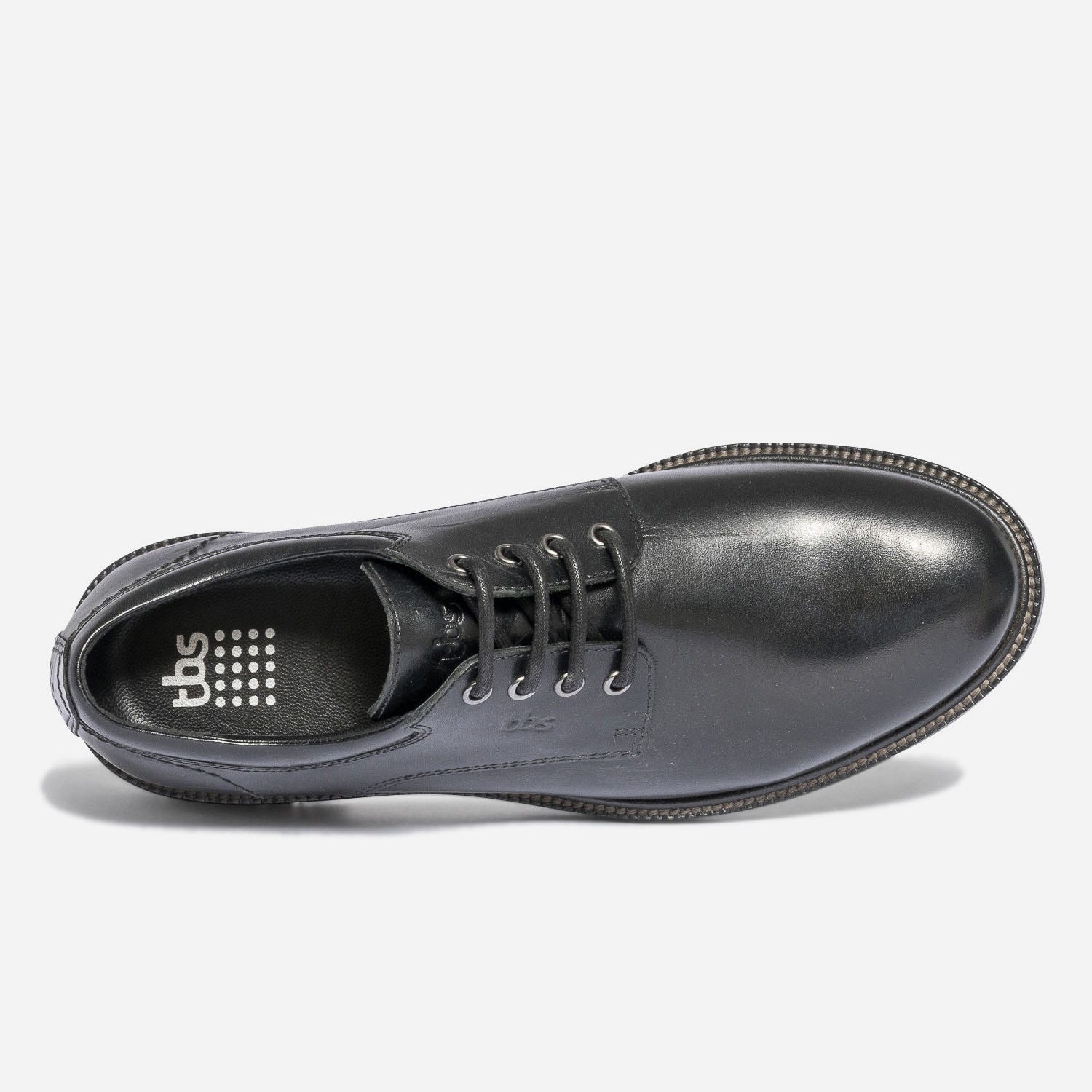 Derby TBS noir en cuir