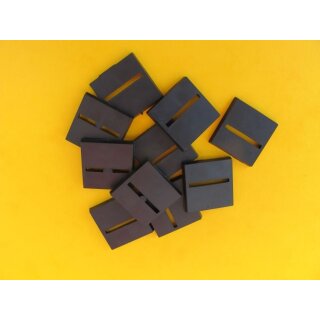 25mm x 25mm Eckbases geschlitzt inkl. Neodymfassung (10)
