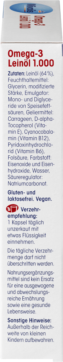 Omega-3 Leinöl 1.000, Kapseln 30 St., 30 St
