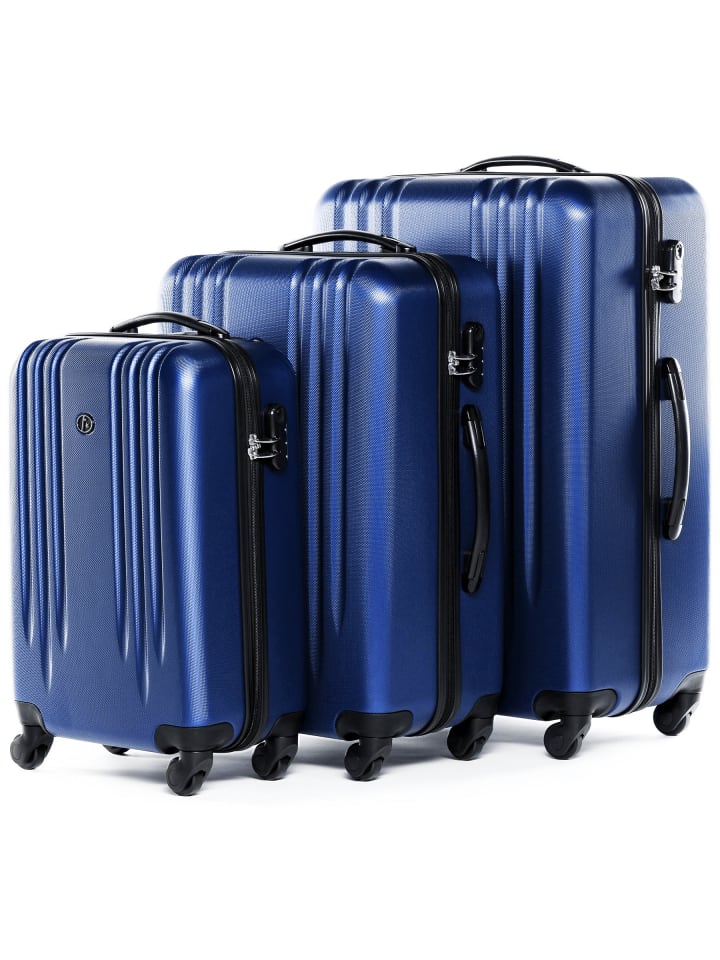 FERGÉ Kofferset Hartschale 3-teilig Hartschale 3 teilig Koffer Set Marseille in blau günstig kaufen onesize