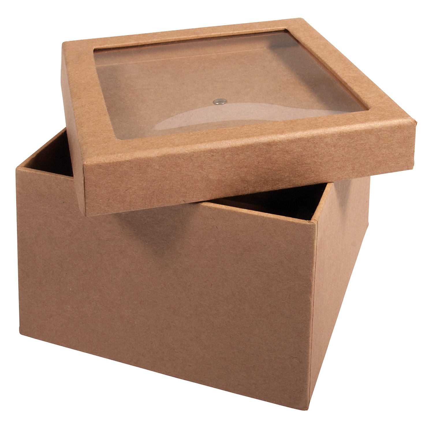 Pappmaché-Box mit Schütteldeckel, 12,5 x 12,5 x 9 cm