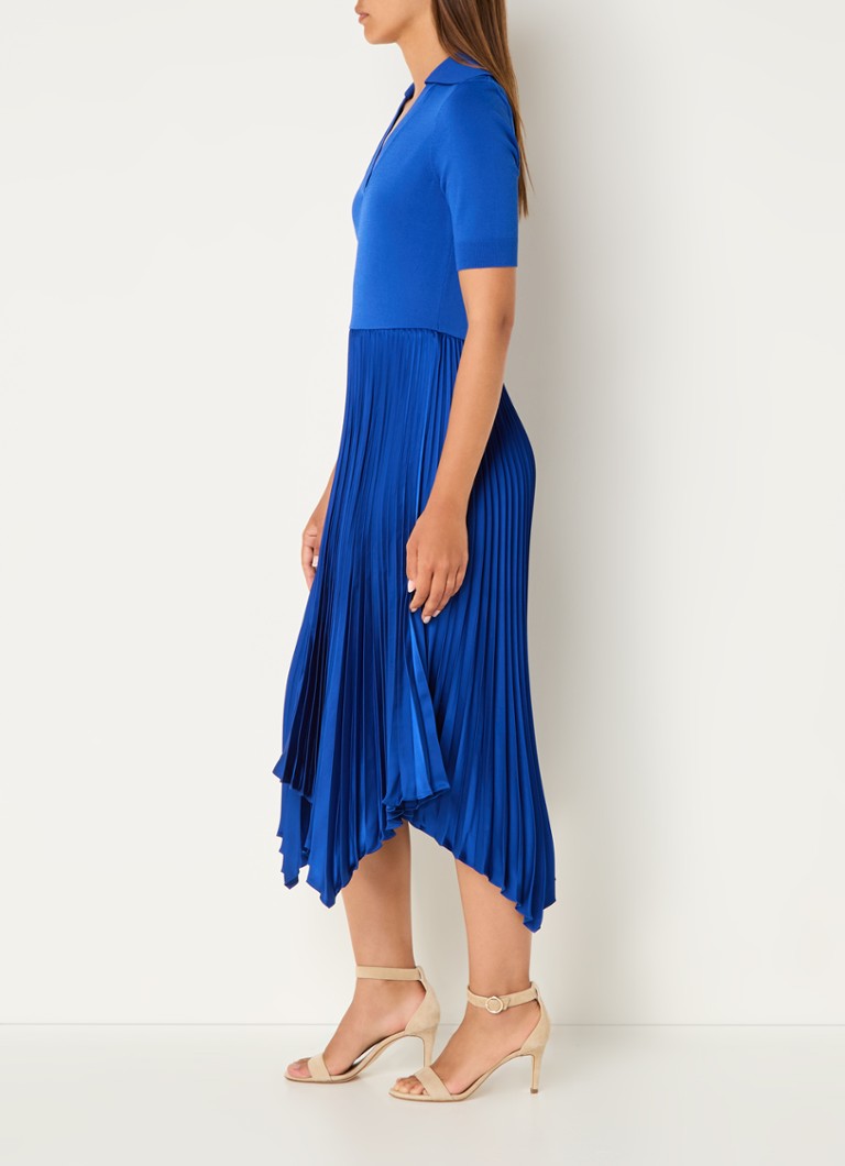 LKBennett Lorna fine-knit midi dress with pleats